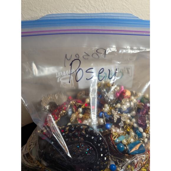 Jewelry Lot Posey Repurpose Bag 4 Plus Lbs Beads/Craft/Repurpose Pieces - Picture 4 of 8